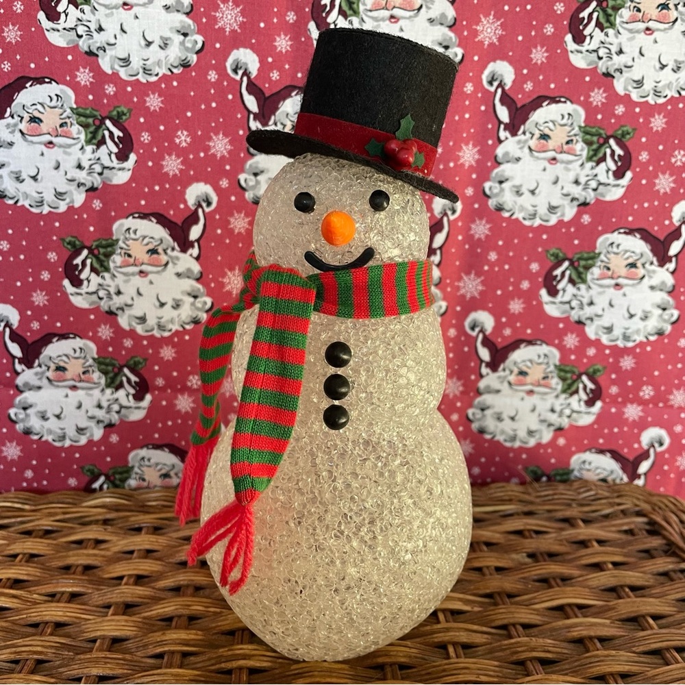 Melted Plastic Snowman Christmas Decoration